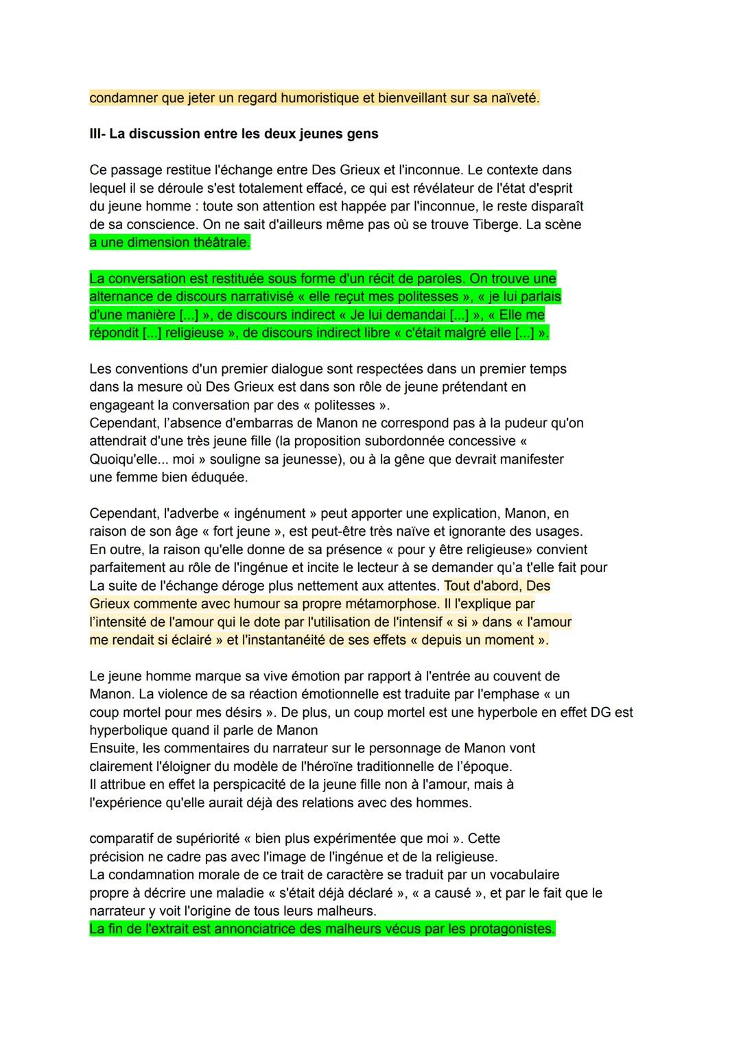 Introduction :
Le roman d'apprentissage dépeint l'évolution constante des personnages interagissant les
uns avec les autres. Manon Lescaut,