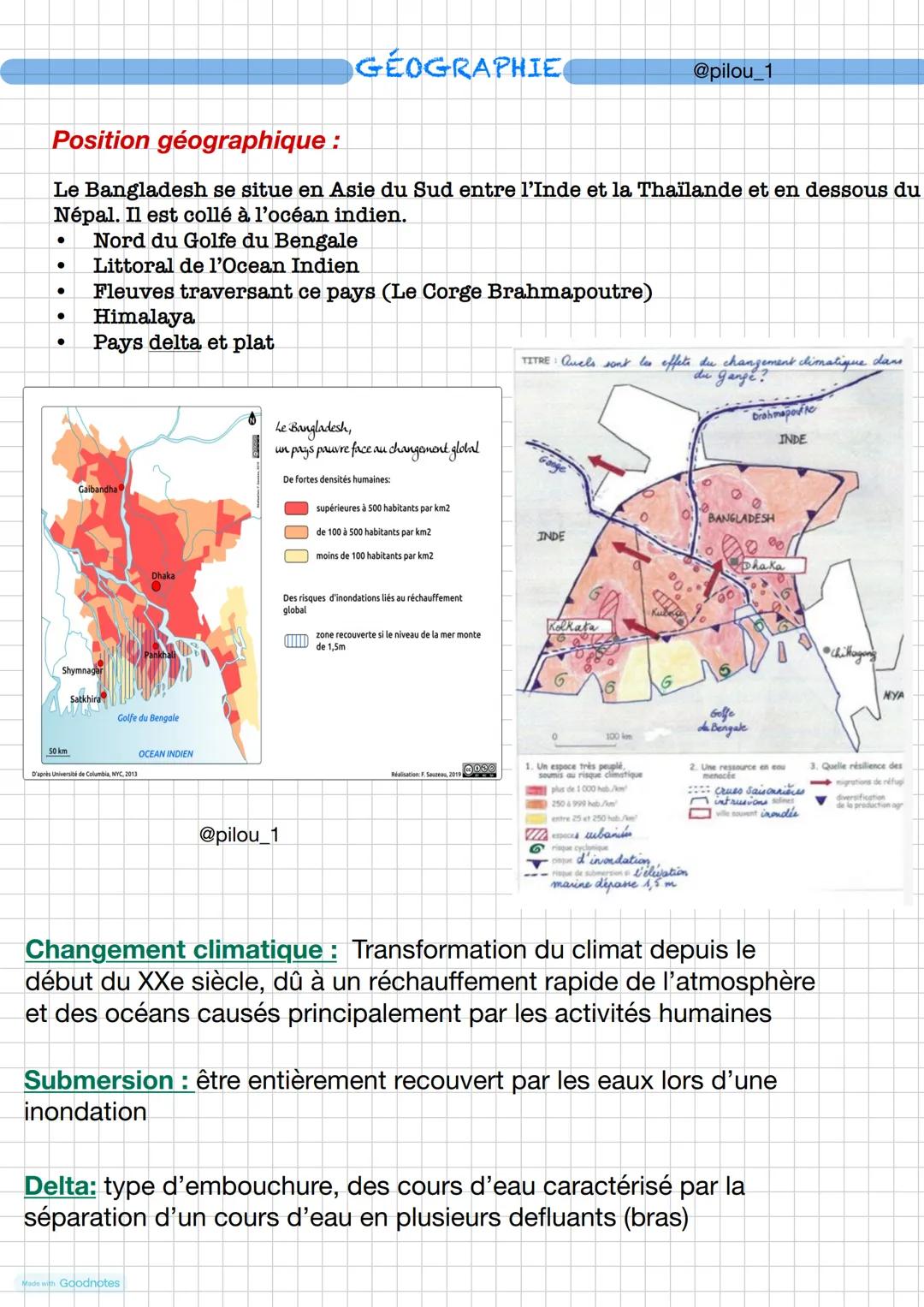 Risques et tensions sur
Les resources
GÉOGRAPHIE
@pilou_1
Selon le dernier rapport du GIEC (mars 2023) Les impacts du
réchauffement climatiq