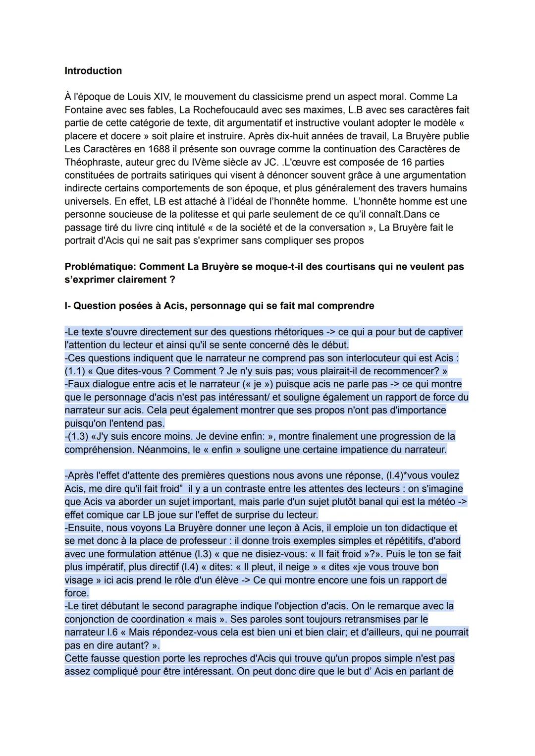 Introduction
À l'époque de Louis XIV, le mouvement du classicisme prend un aspect moral. Comme La
Fontaine avec ses fables, La Rochefoucaul