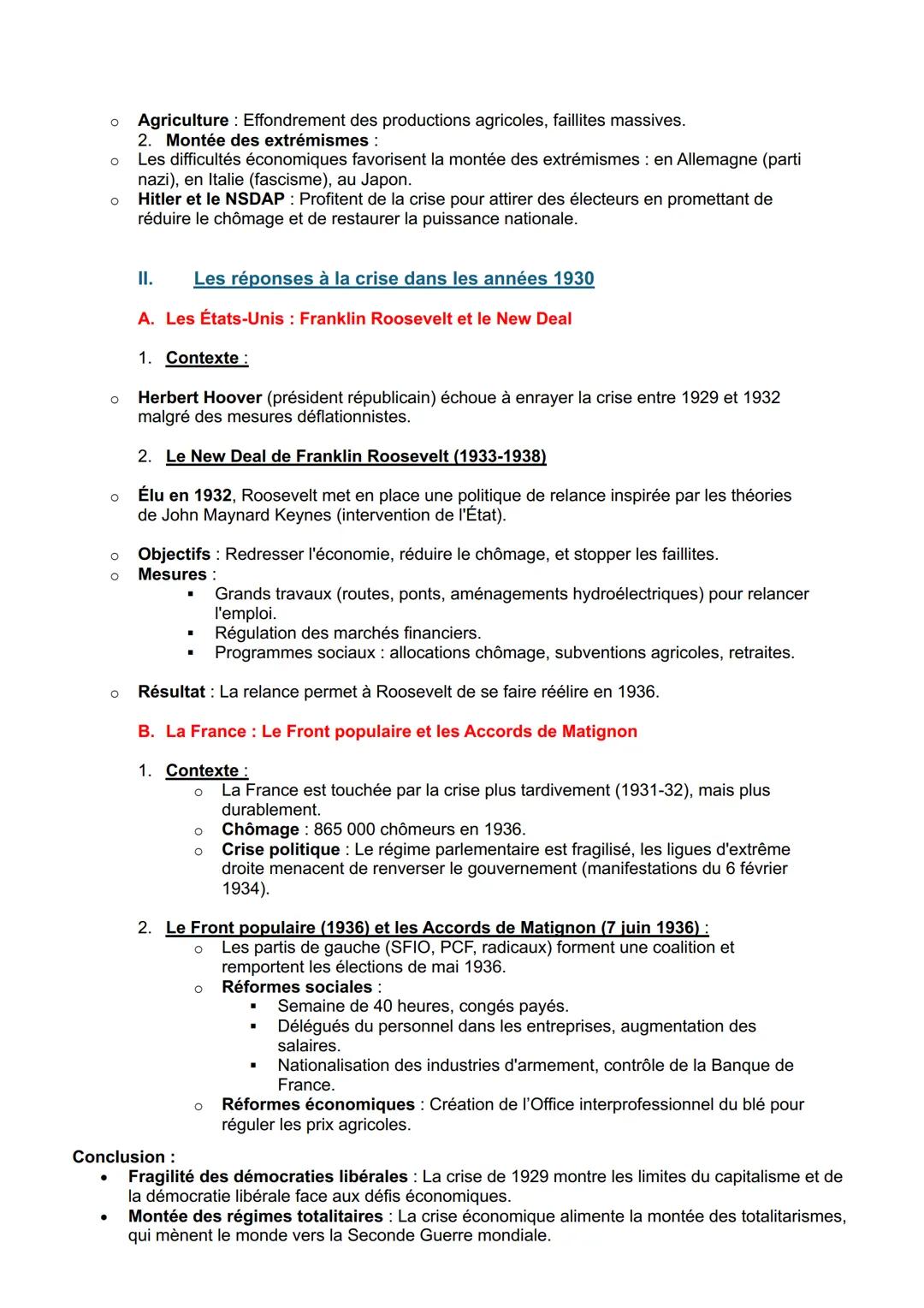Fiche de révision: La crise de 1929
Introduction: La crise de 1929 et la montée des totalitarismes
°
°
о
°
°
°
о
•
•
•
I.
Crise de 1929: Dém
