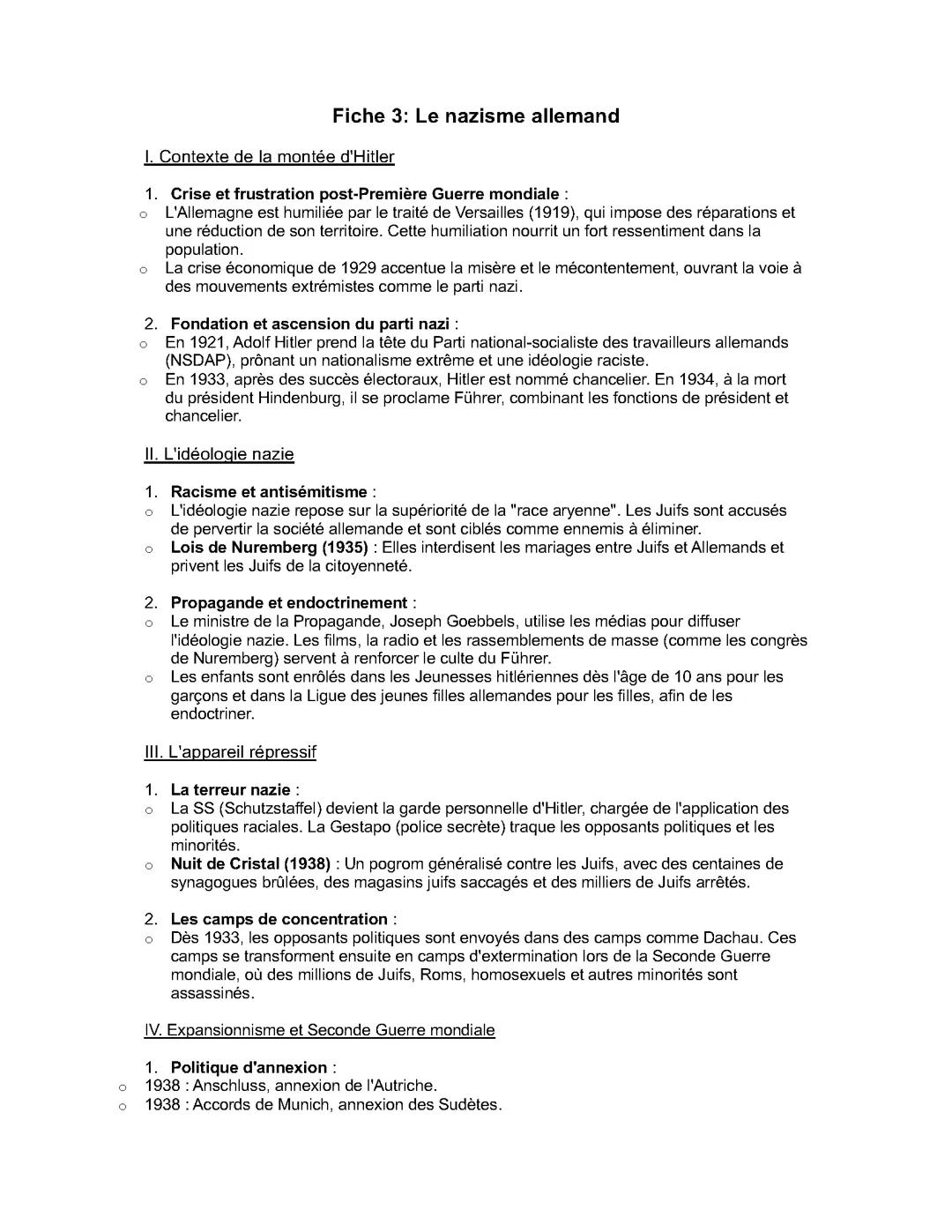 Les régimes totalitaires : le nazisme