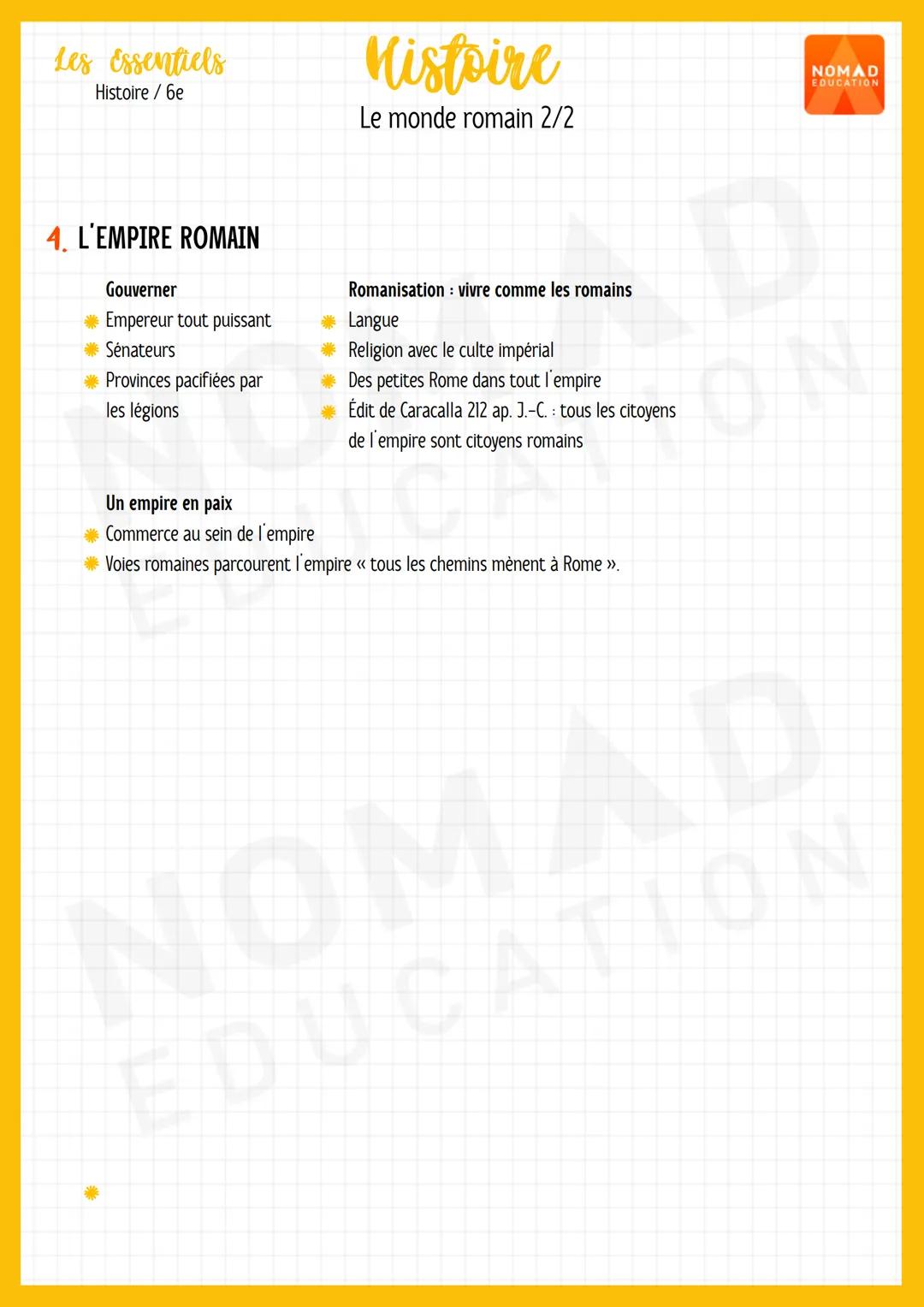 # Les Essentiels
Histoire / 6e
# Histoire
Le monde romain 1/2
# 1. DIFFÉRENTES INTERPRÉTATIONS DE LA NAISSANCE DE ROME
Mythes
* Enée, des