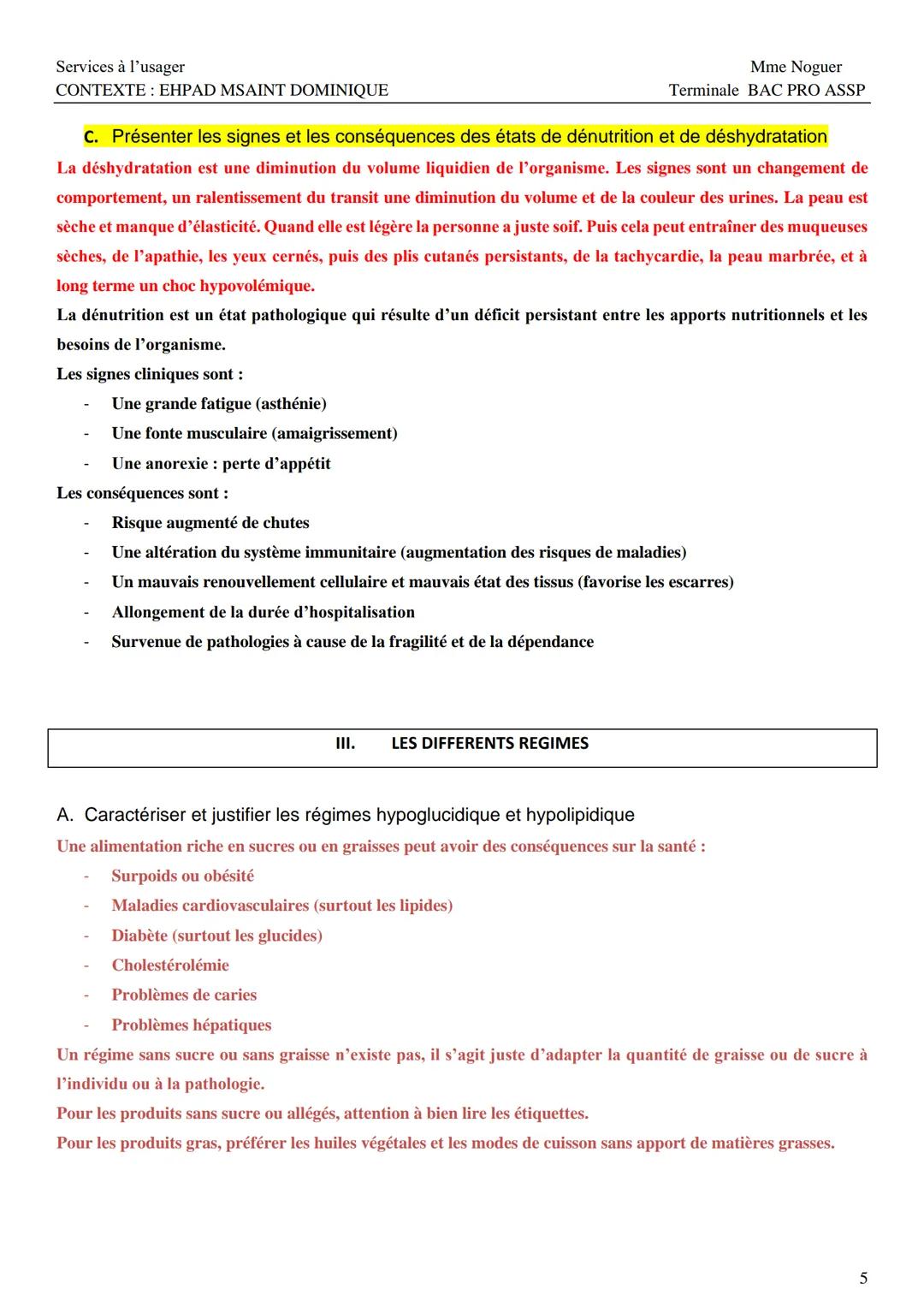 --- OCR Start ---
Services à l'usager
CONTEXTE: EHPAD MSAINT DOMINIQUE
Mme Noguer
Terminale BAC PRO ASSP
Situation professionnelle: Vous tra