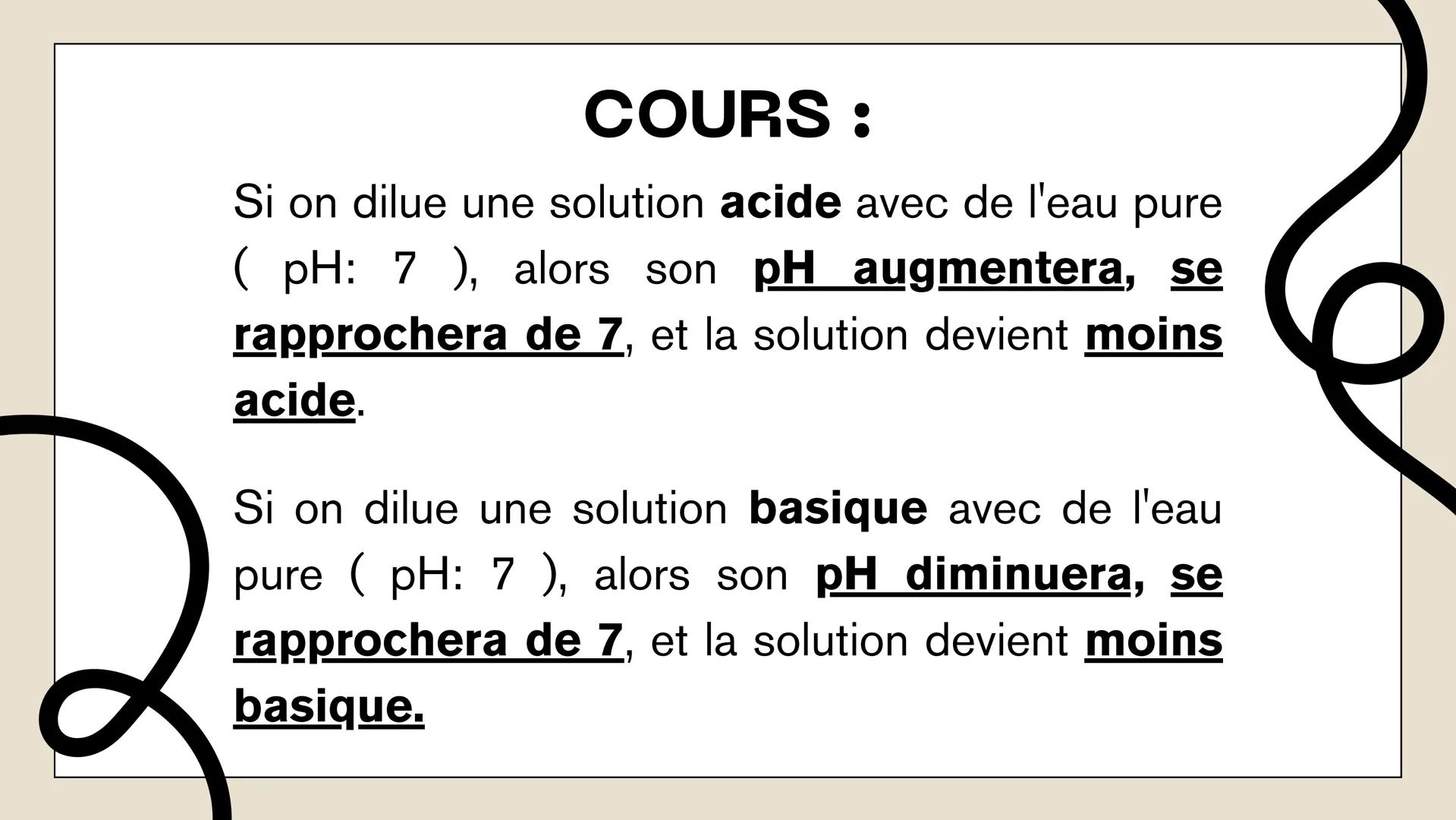 LE PH --- OCR Start ---
COURS:
Le pH est l'acidité d'une solution.
Il se mesure avec du papier pH (papier qui prend une couleur
différente s