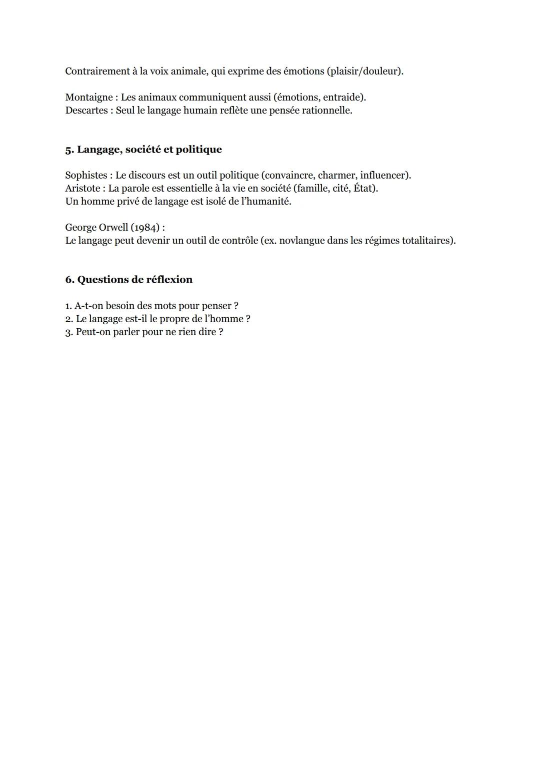 # Le langage
1. Qu'est-ce que le langage?
Origine du mot: Du latin lingua (langue, système de signes pour communiquer).
Caractéristiques