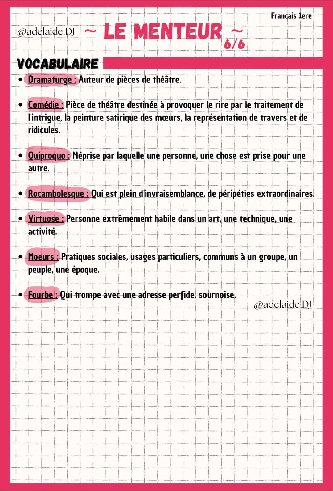 Le menteur de Corneille