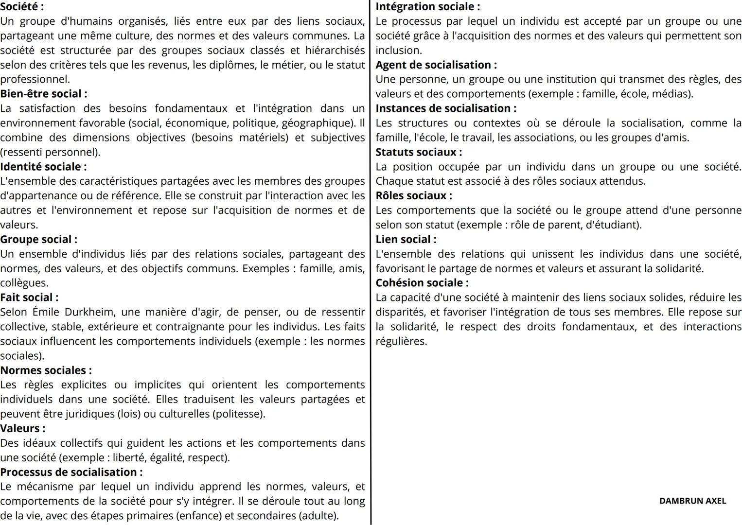 # PROCESSUS DE SOCIALISATION
La socialisation primaire.
(de enfance à l'adolescence)
Famille / école / pairs
(instances de socialisation)