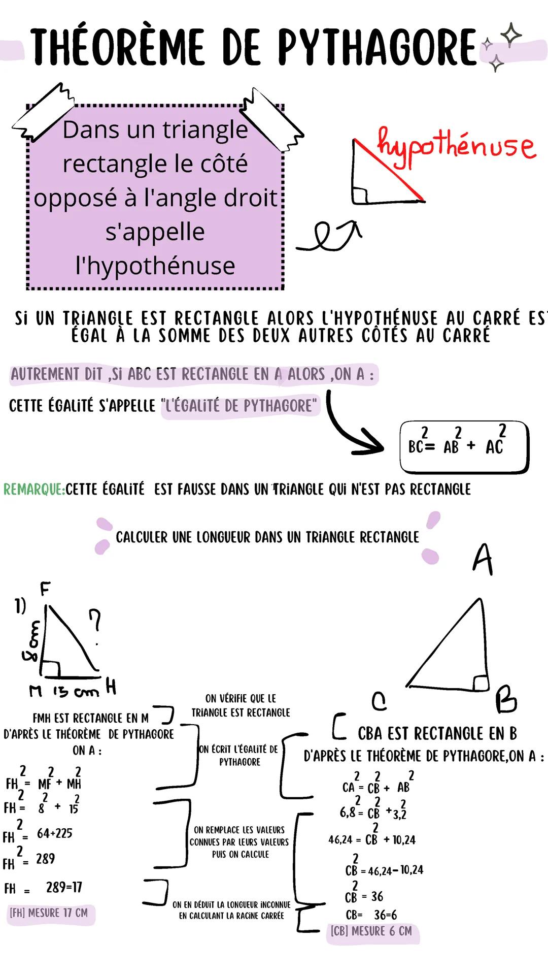 Théorème de Pythagore