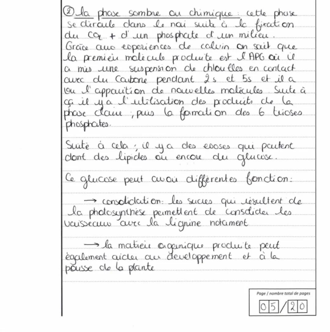 EDS - Sciences de la vie et 15/
15
de la Terre
Appréciation : Exercice 1: Construction
logique, Connaissances complètes et
associées à au mo