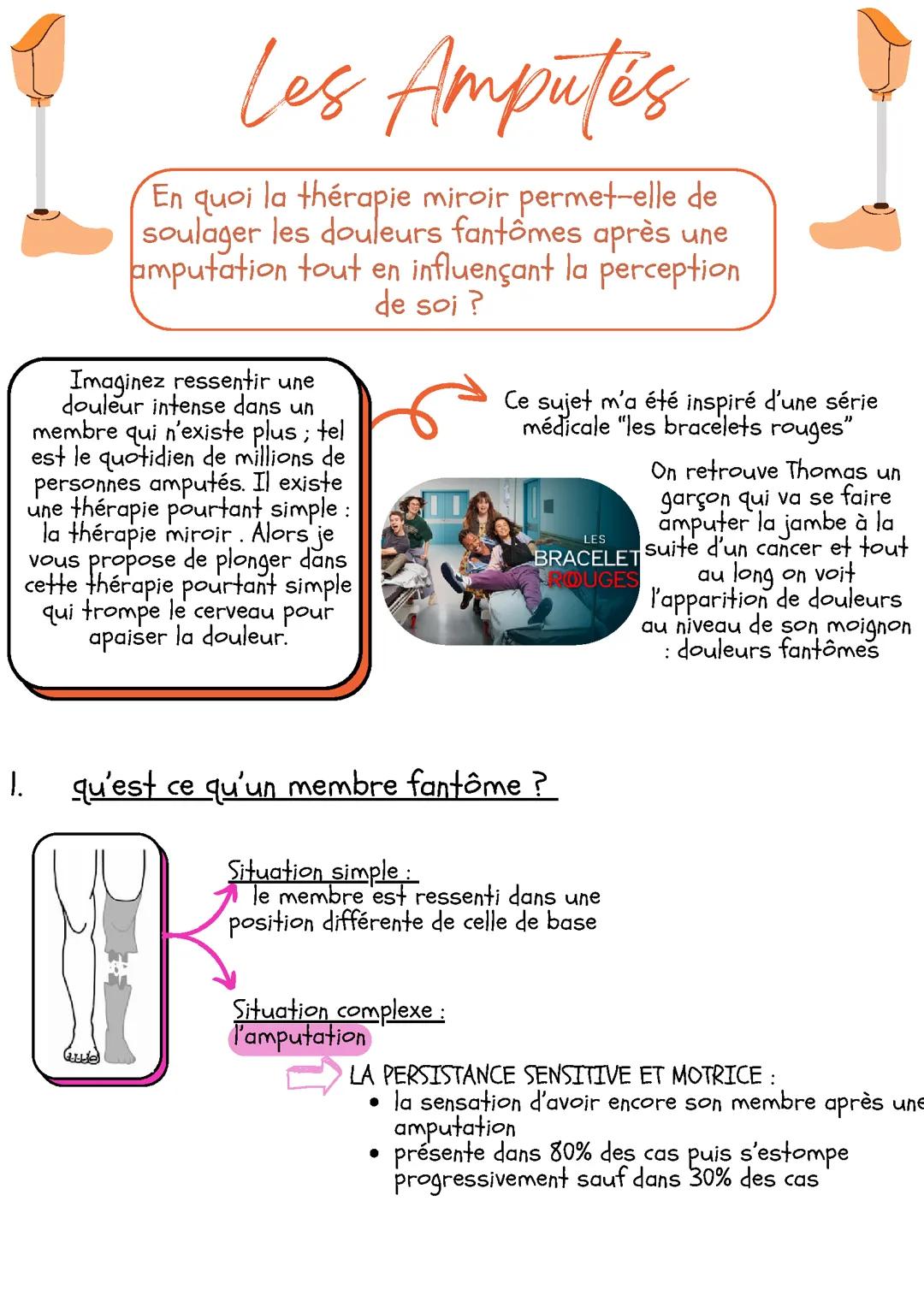 Sujet de grand oral sur les amputés (SVT HLP)