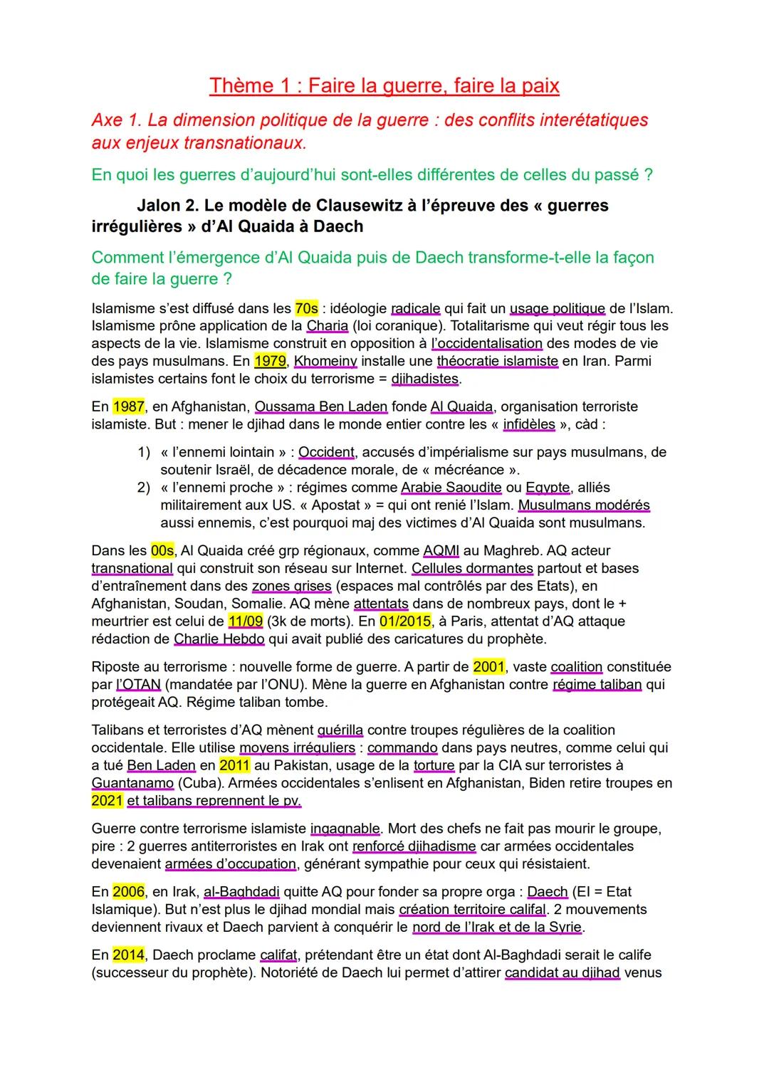 --- OCR Start ---
Thème 1: Faire la guerre, faire la paix
Introduction: formes de conflits et tentatives de paix dans le monde
actuel
Confli