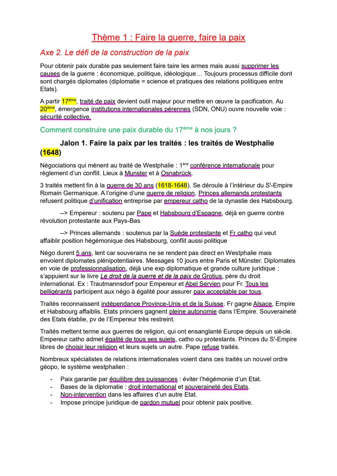--- OCR Start ---
Thème 1: Faire la guerre, faire la paix
Introduction: formes de conflits et tentatives de paix dans le monde
actuel
Confli
