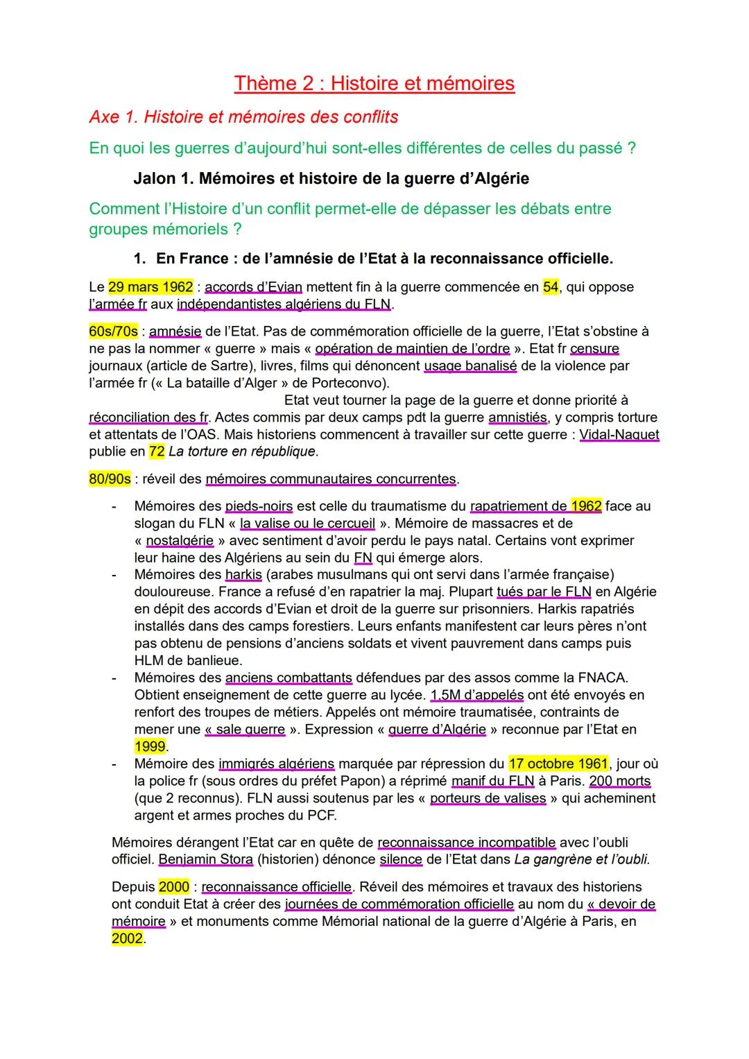 --- OCR Start ---
Introduction
Thème 2: Histoire et mémoire
Comment l'Histoire et la justice permettent-elles la reconnaissance des crimes
d