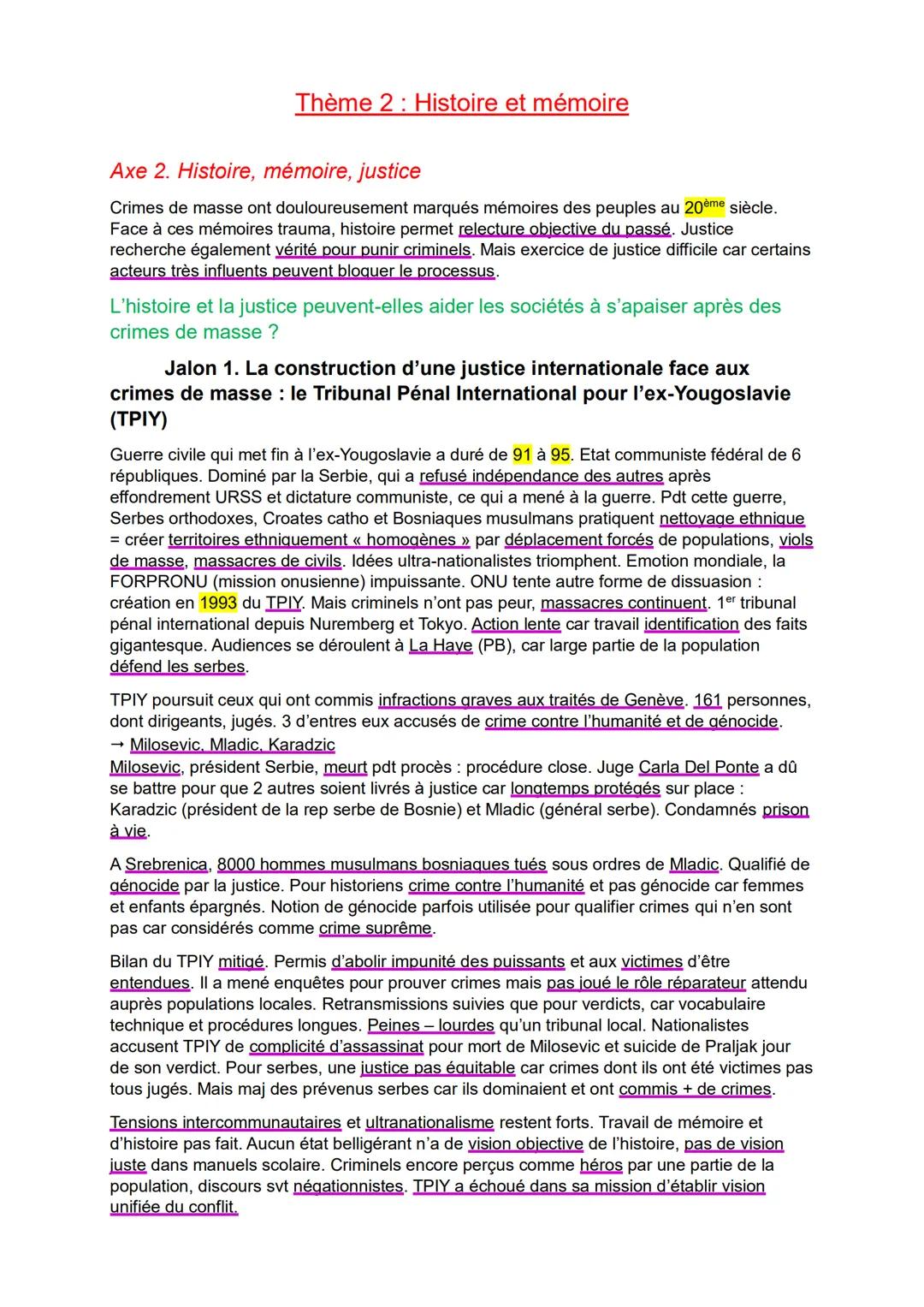 --- OCR Start ---
Introduction
Thème 2: Histoire et mémoire
Comment l'Histoire et la justice permettent-elles la reconnaissance des crimes
d