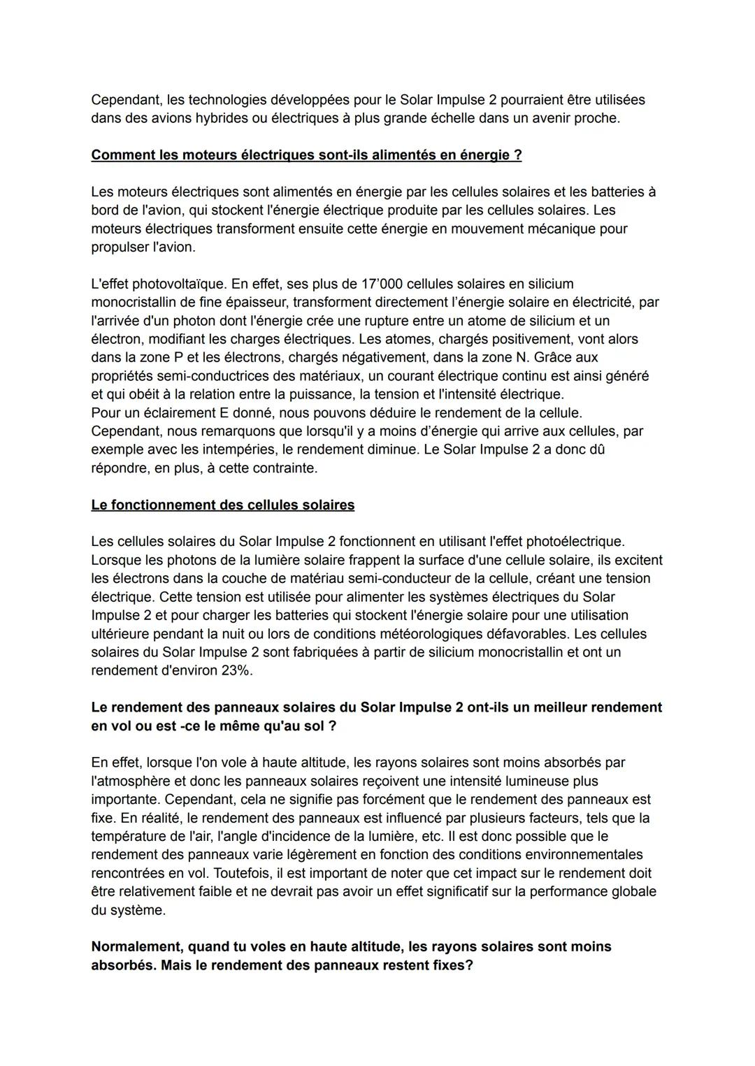 # Grand Oral
Sujet n°1
Problématique: Comment la physique a-t-elle permis le premier vol du Solar Impulse
2?
Introduction:
Bonjour chers