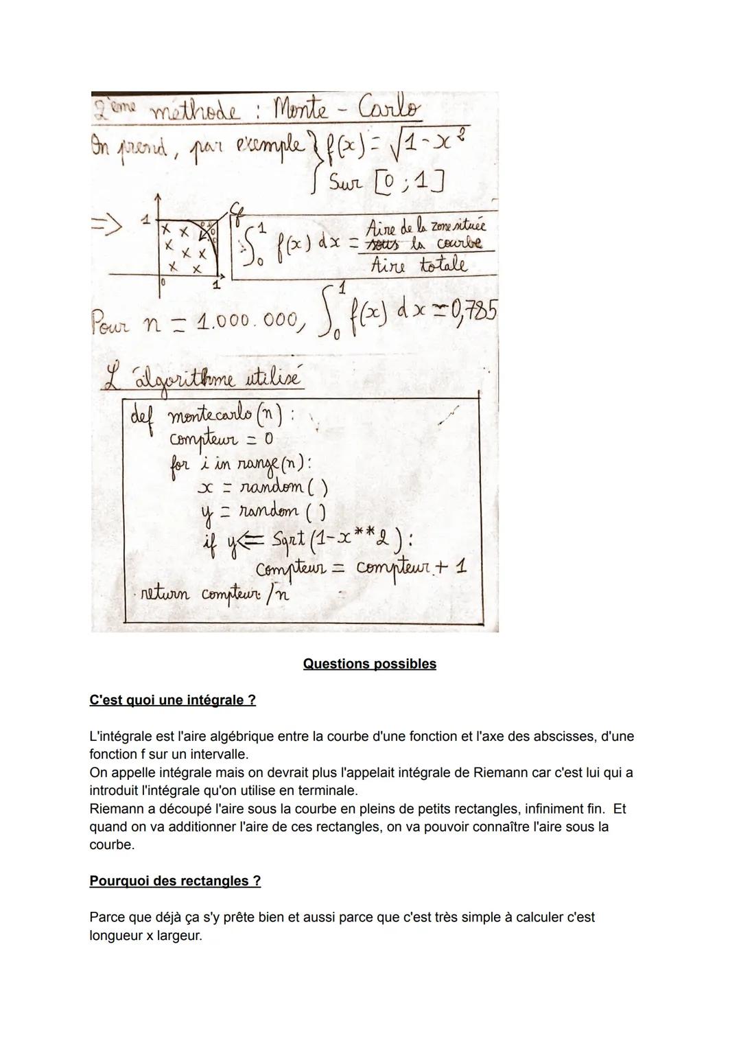 # Grand Oral
# Sujet n°2
**Problématique :** Comment les calculatrices donnent-elles une approximation de l'intégrale ?
**Introduction**