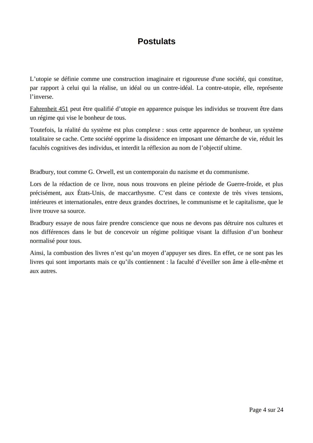 Antoine SPEZZATTI
DSY221
Professeur: Yvon PESQUEUX
Fiche de Lecture
Fahrenheit 451
Ray BRADBURY
Édition Folio SF
Bradbury
Fahrenheit 451