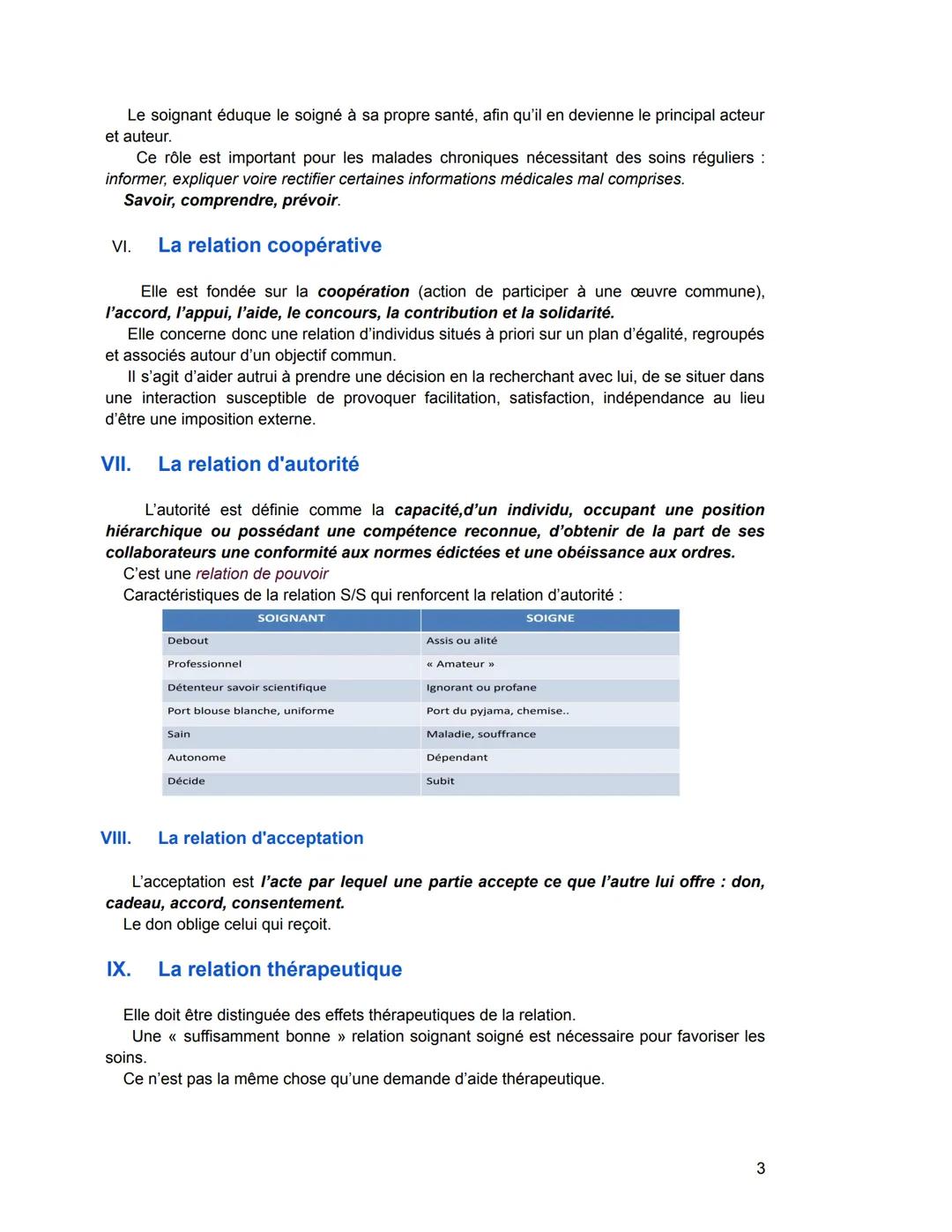--- OCR Start ---
La relation de soignant - soigné et ses
aspects
1.
Introduction
De tout temps les soins ont comporté une dimension relatio