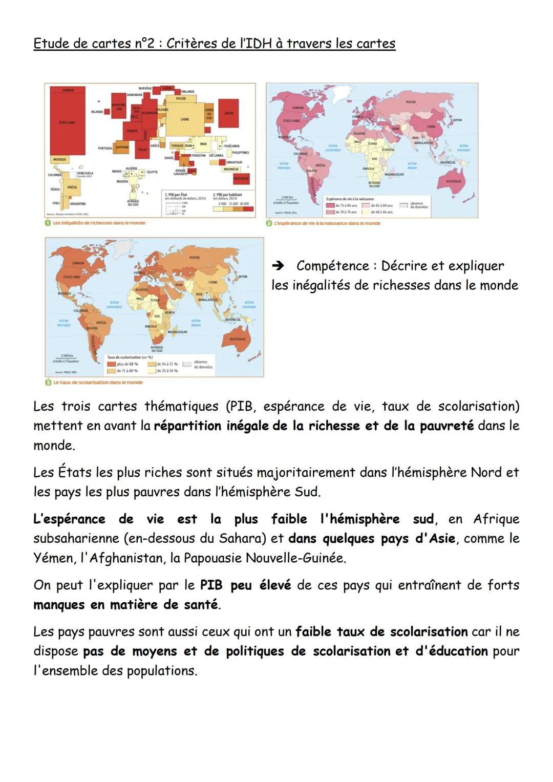 X
X
Thème 1: La question démographique et l'inégal
développement
Chapitre 2: Richesse et pauvreté dans le monde
Problématique: Quelles sont