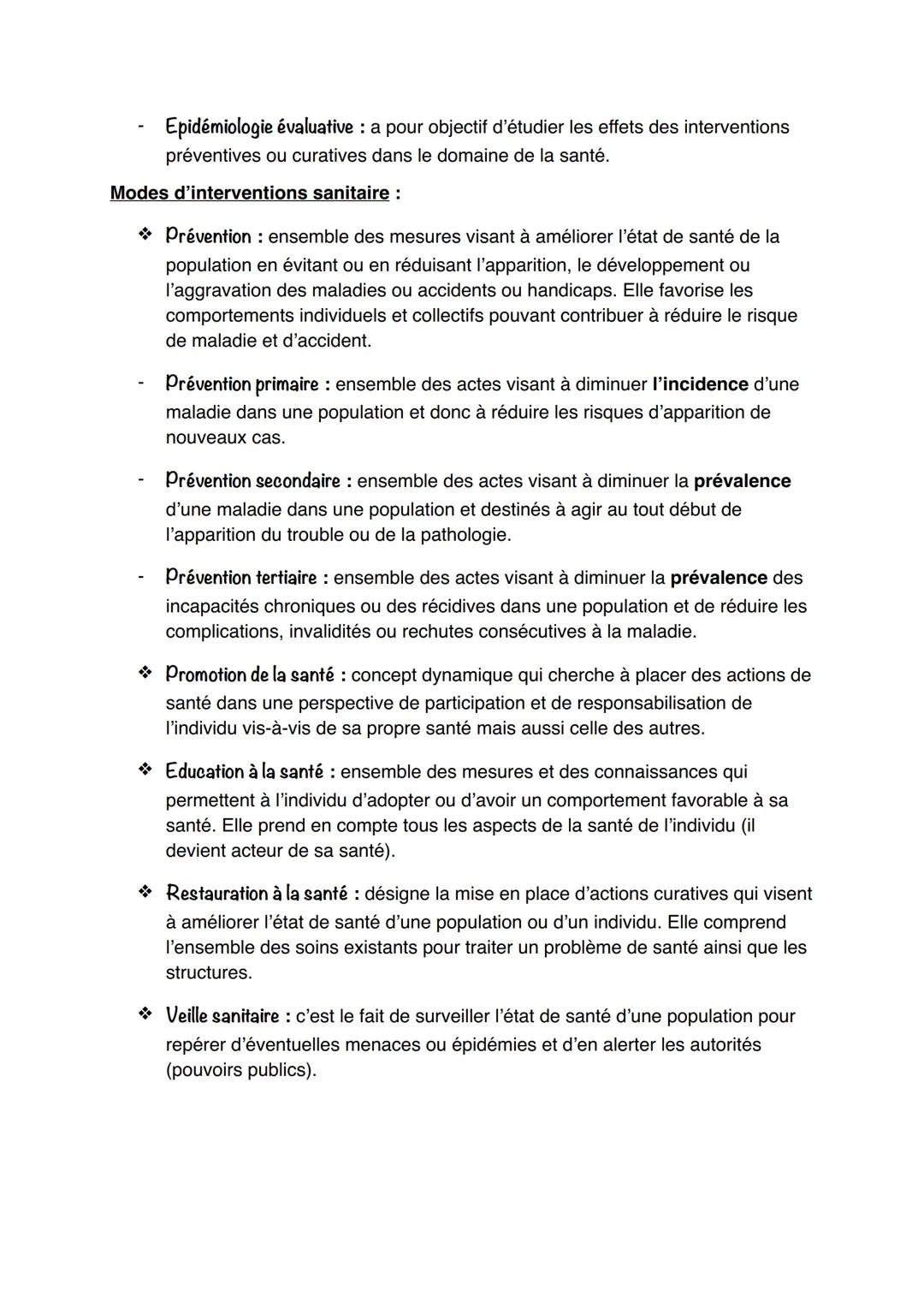 --- OCR Start ---
Sanitaire ler ST2S
Santé : état de complet bien-être physique, mental et social, qui ne consiste pas
seulement en l'absenc