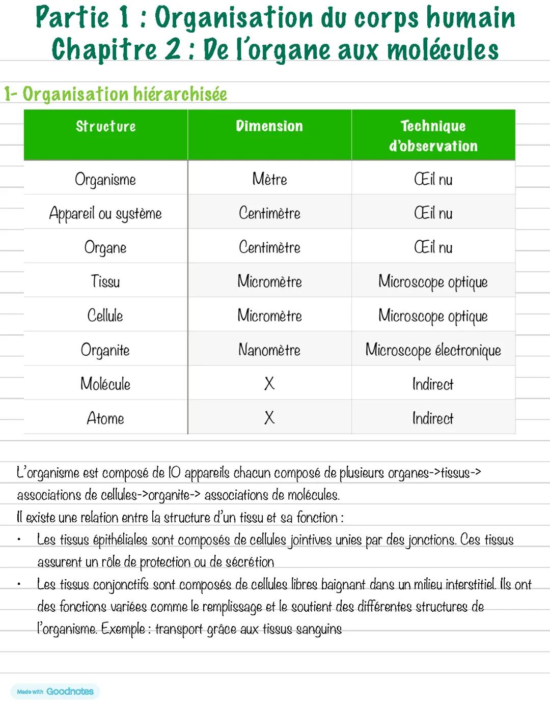 Biologie : De l'organisme aux molécules