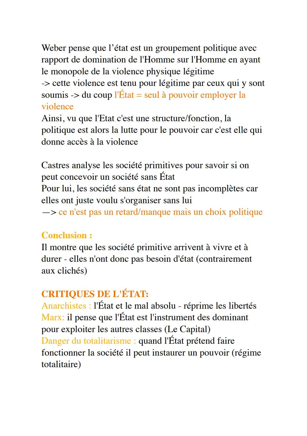 # L'Etat
## Philosophie
Définition:
Etat = ensembles des institutions fixant le cadre pour
organiser + faire durer la collectivité / soci