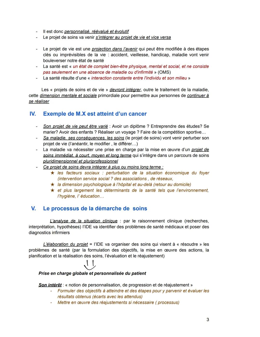 --- OCR Start ---
Le projet de soins de vie et devenir
I. Définitions
Etymologie
→ Latin = << projicere >>: jeter en avant
Dictionnaire
Laro