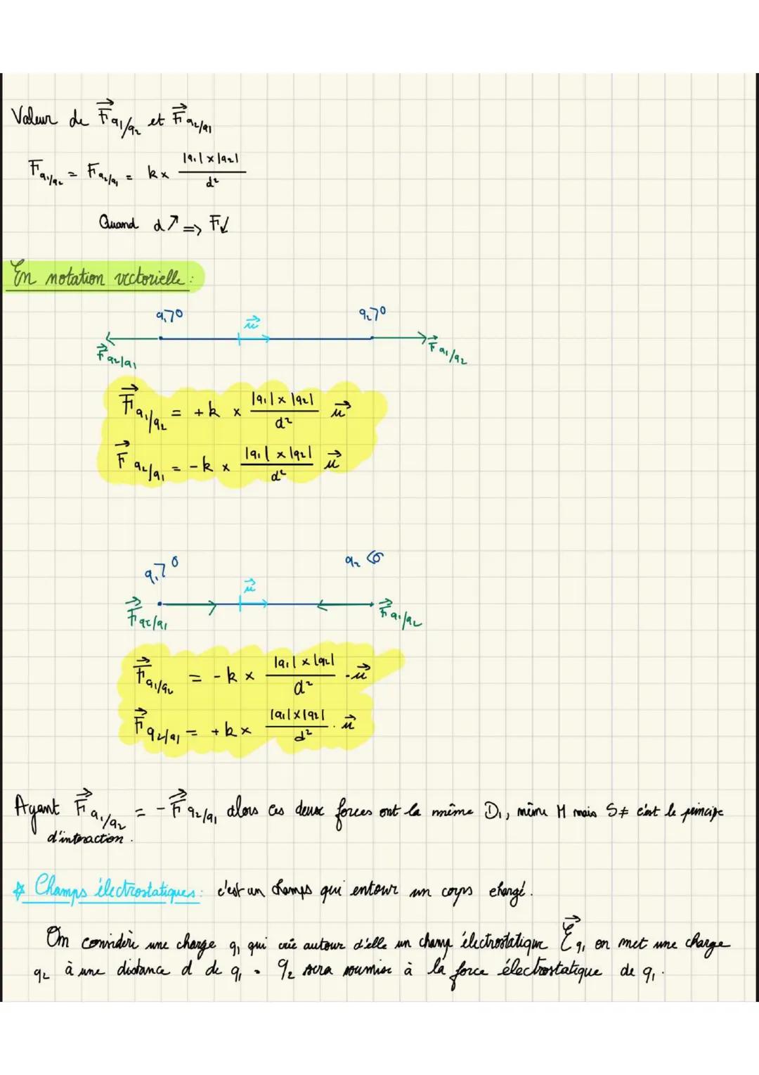 # chap 10:
Intractions, fecus at champs
1-Forces et champs gravitationnelles:
→de fora gravitationnelle est une fouc attractive escercée e