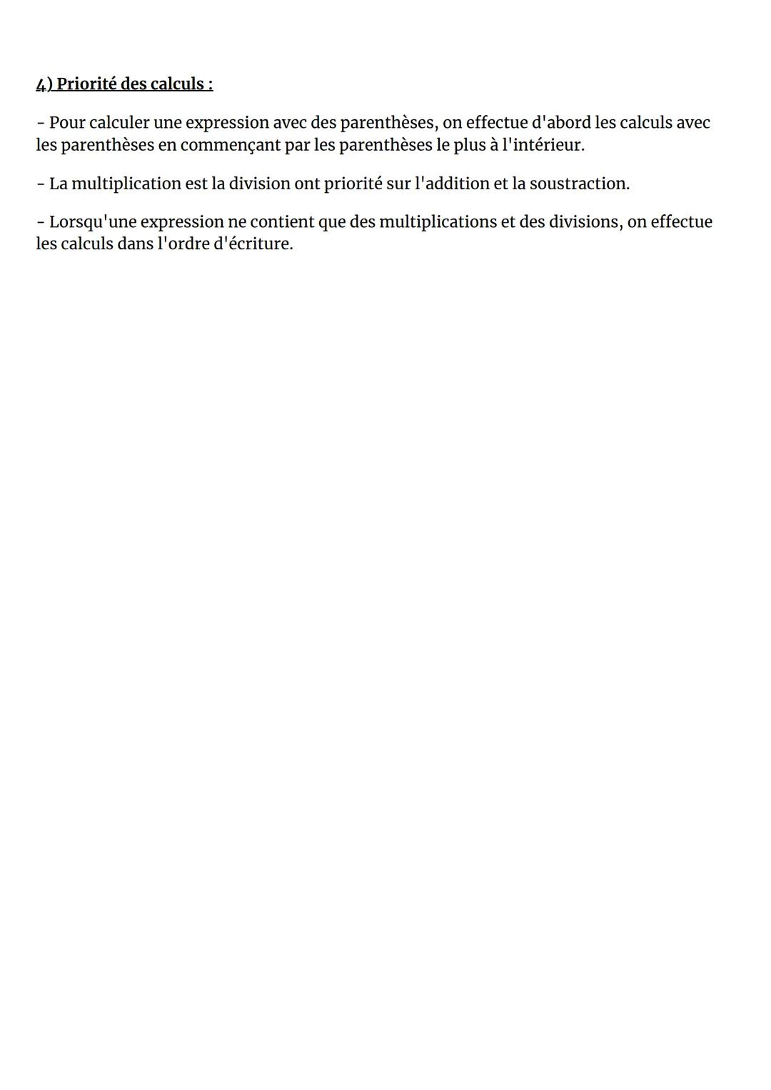 # Opérations sur les nombres
relatifs
1) Addition et soustraction de deux entiers relatifs :
a) Addition de deux relatifs :
*   Somme de