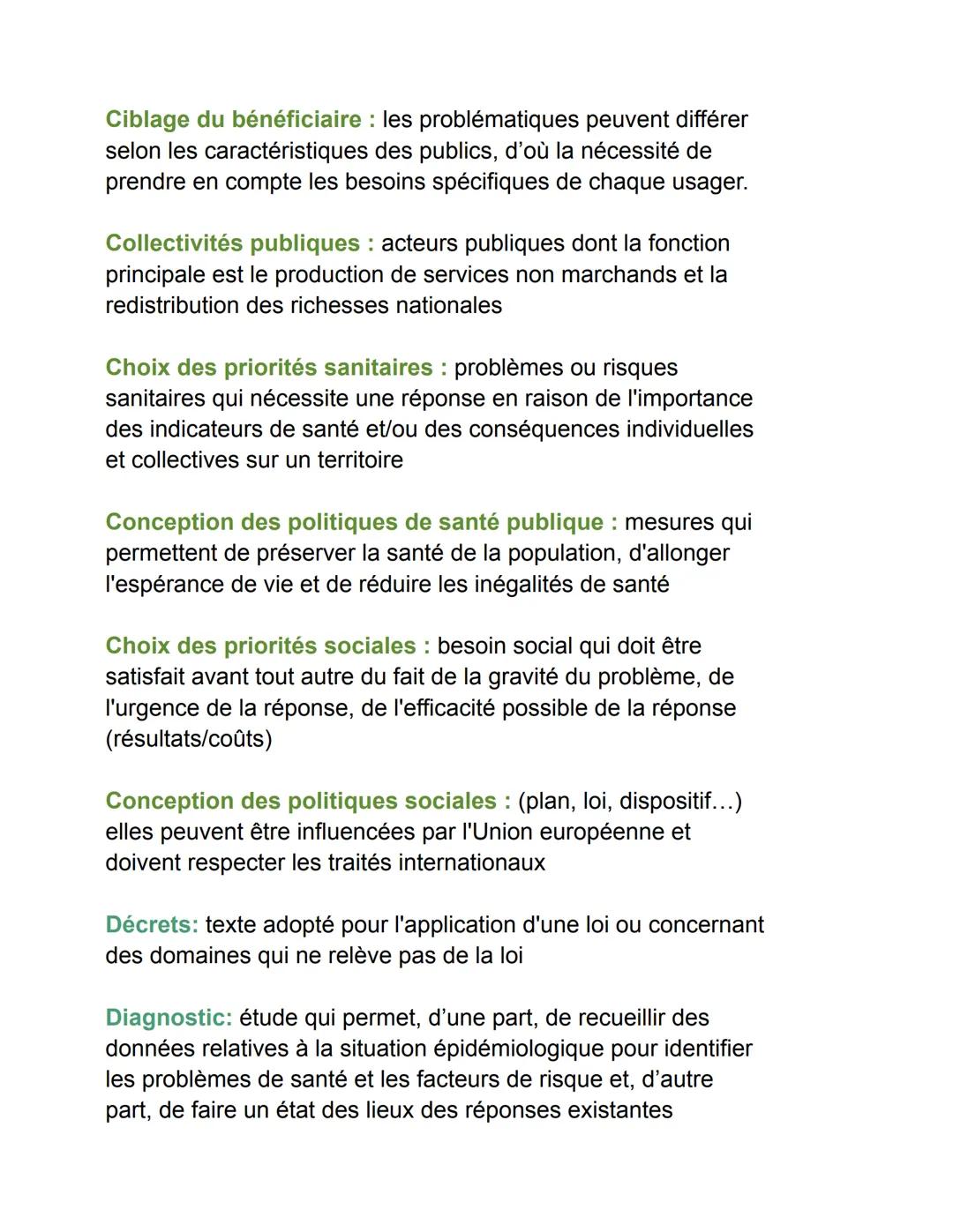 # Arrêtés: texte adopté pour l'application d'une loi ou dans des
domains qui ne relève pas de la loi
# Agence sanitaire: spécialisées dans