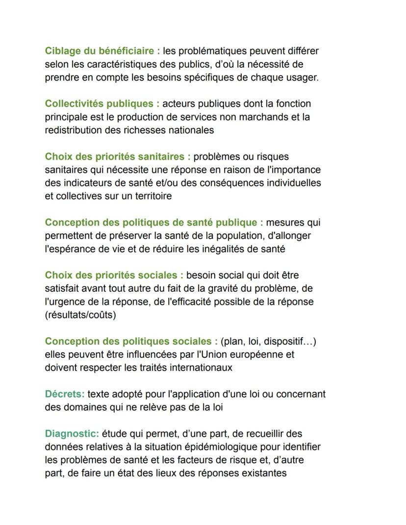 # Arrêtés: texte adopté pour l'application d'une loi ou dans des
domains qui ne relève pas de la loi
# Agence sanitaire: spécialisées dans