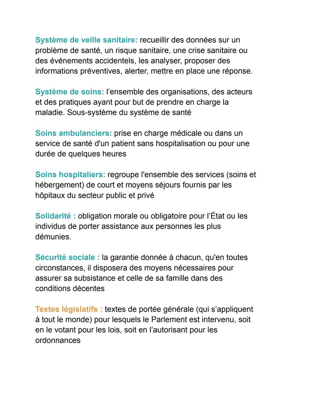 # Arrêtés: texte adopté pour l'application d'une loi ou dans des
domains qui ne relève pas de la loi
# Agence sanitaire: spécialisées dans