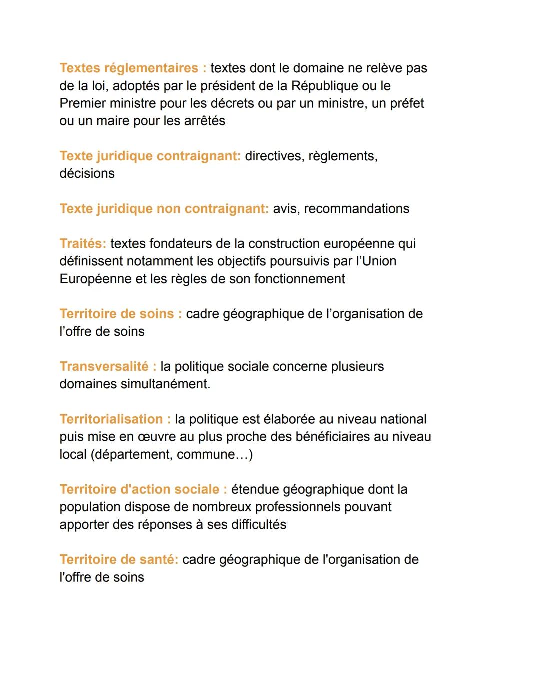 # Arrêtés: texte adopté pour l'application d'une loi ou dans des
domains qui ne relève pas de la loi
# Agence sanitaire: spécialisées dans