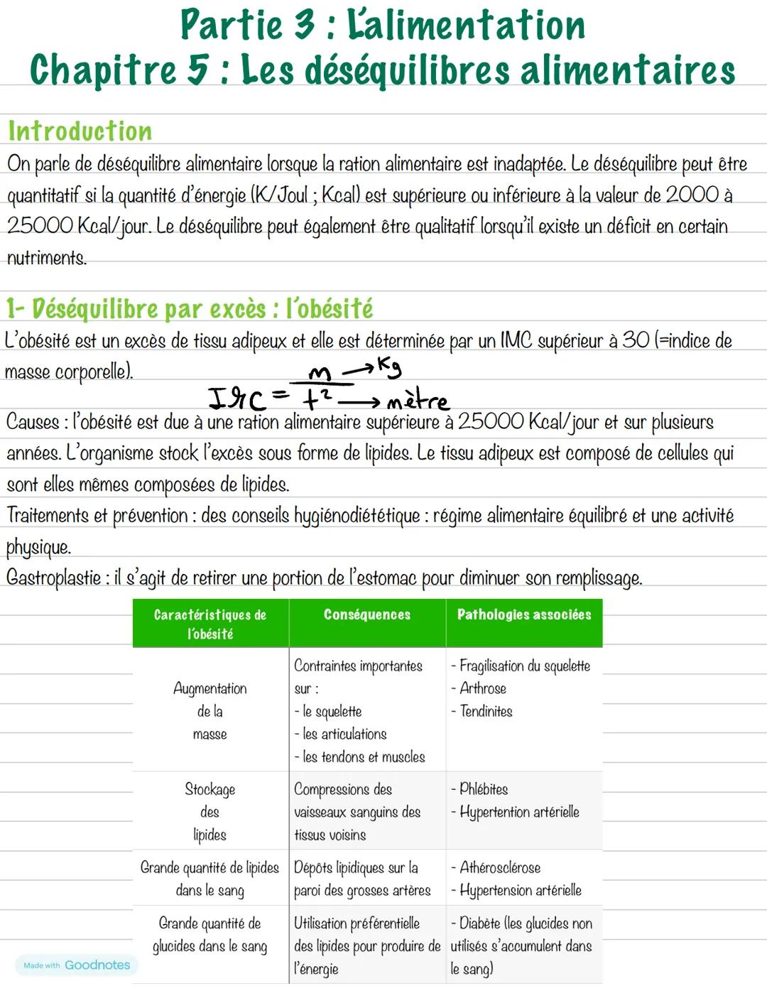 --- OCR Start ---
Partie 3: L'alimentation
Chapitre 5: Les déséquilibres alimentaires
Introduction
On parle de déséquilibre alimentaire lors