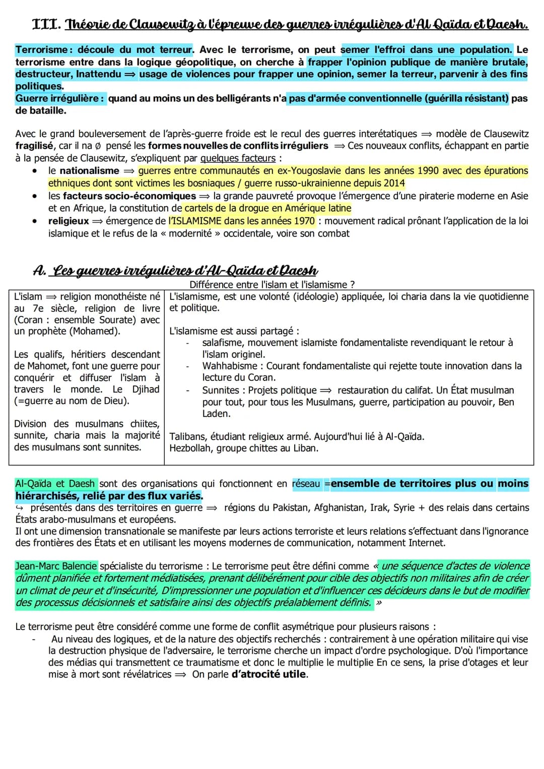 # THEME 2 : Faire la guerre faire la paix
Introduction: les différentes formes de conflits et tentative de paix dans le monde
Définition d