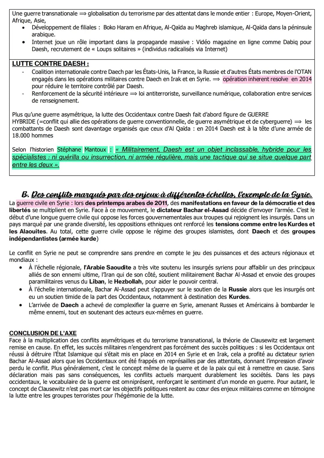 # THEME 2 : Faire la guerre faire la paix
Introduction: les différentes formes de conflits et tentative de paix dans le monde
Définition d