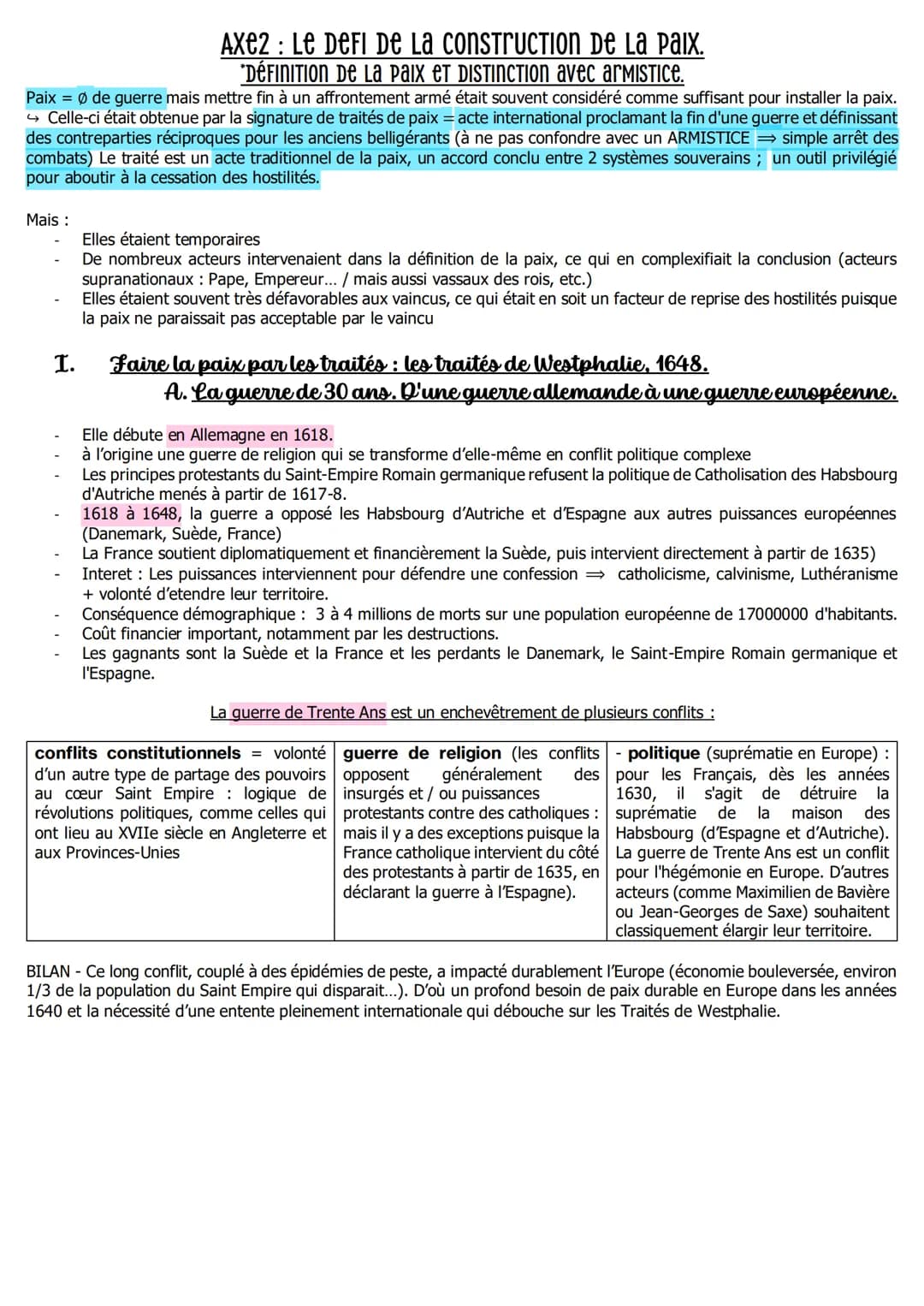 # THEME 2 : Faire la guerre faire la paix
Introduction: les différentes formes de conflits et tentative de paix dans le monde
Définition d