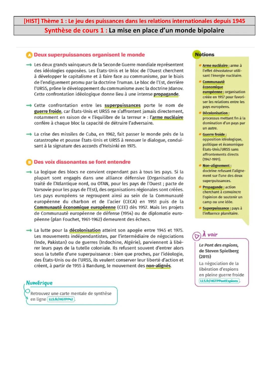 Histoire les jeux de puissance depuis 1945