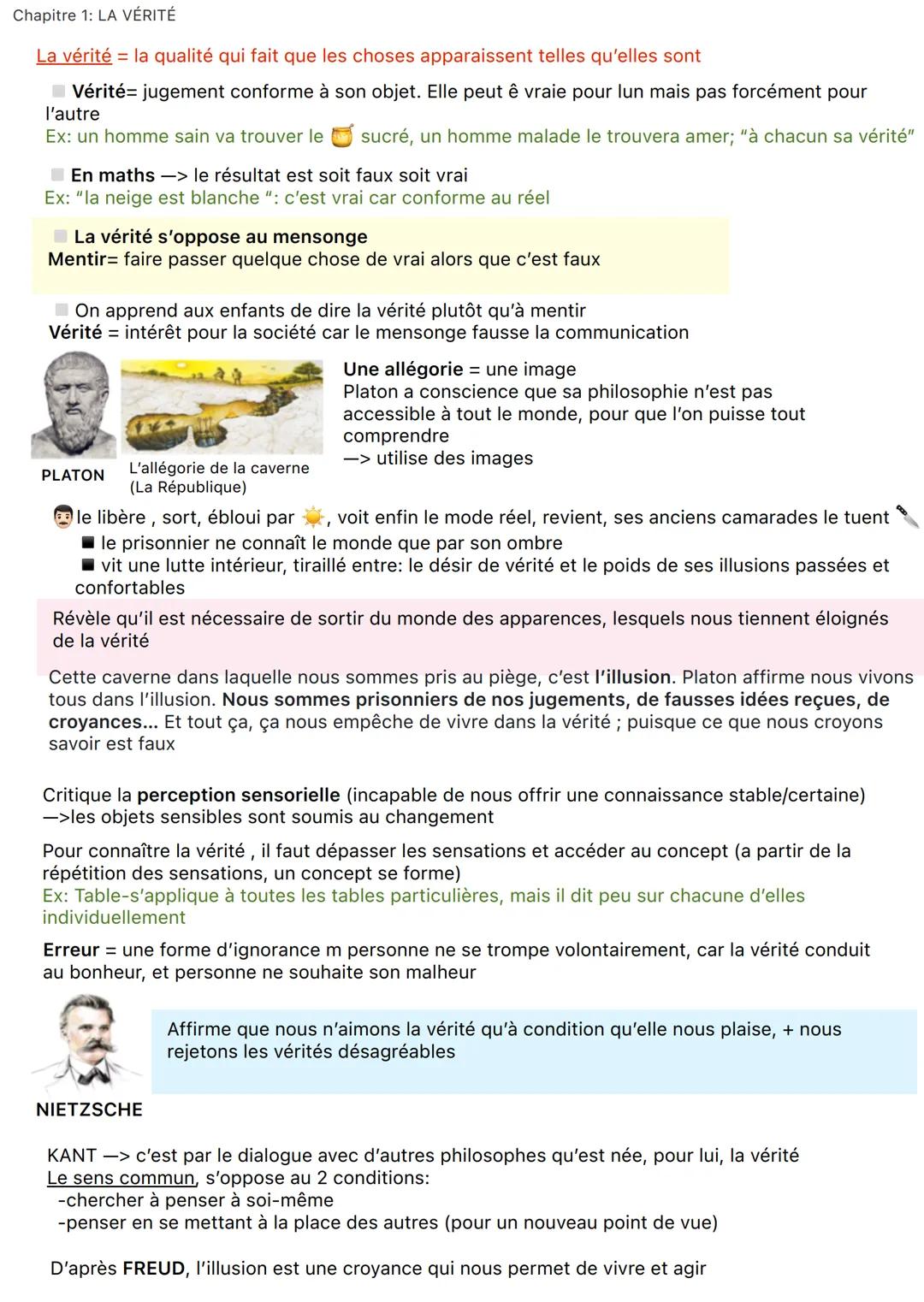 --- OCR Start ---
Chapitre 1: LA VÉRITÉ
La vérité = la qualité qui fait que les choses apparaissent telles qu'elles sont
Vérité= jugement co