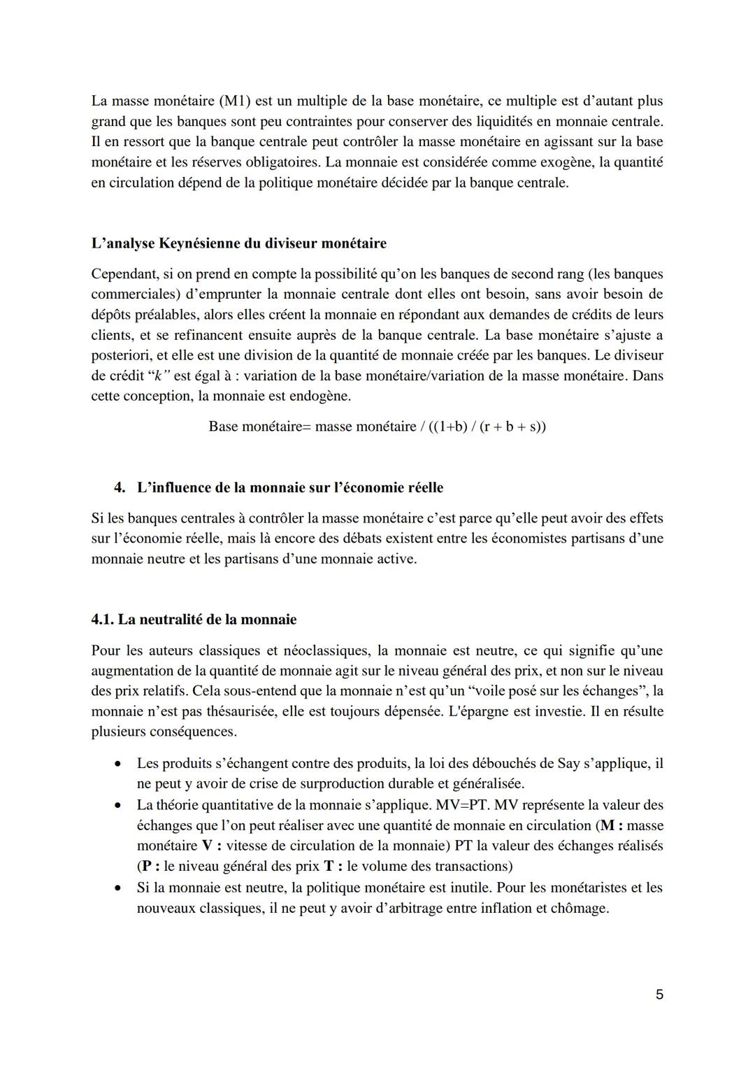 --- OCR Start ---
La Macroéconomie
Chapitre I- La monnaie
1. La nature de la monnaie
À travers l'histoire, on a connu différent type de monn