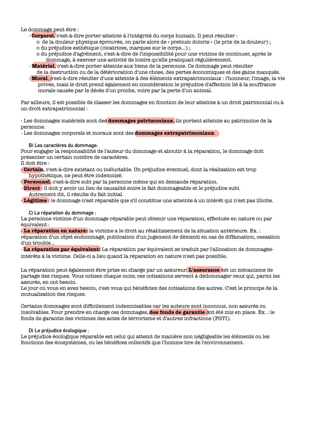 # Chapitre 3: Le dommage réparable
# I- La responsabilité en droit:
A) La responsabilité pénale:
La responsabilité pénale permet de prononc