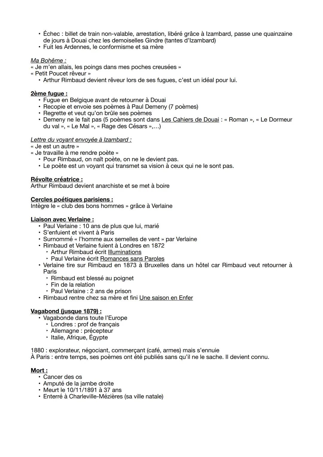 # Arthur Rimbaud (1854-1891)
Son père (Frédéric Rimbaud), militaire -> abandonne sa famille (vers
1860)
Sa mère (Vitalie Cuif) -> austère e