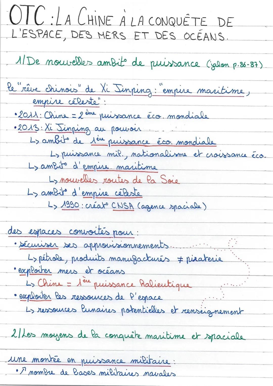 # Theme 1: DE NOUVEAUX ESPACES DE
CONQUÊTE
conquête: appropriat -> rivalités
puissance: influence / garantir son indépendance.
Serge Sur: