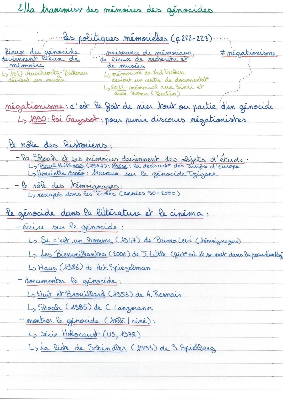 Theme 3: HISTOIRE ET MÉMOIRES
histoire c'est une reconstruction savante des événemts
du passé, qui vise à être objective et à faire compren