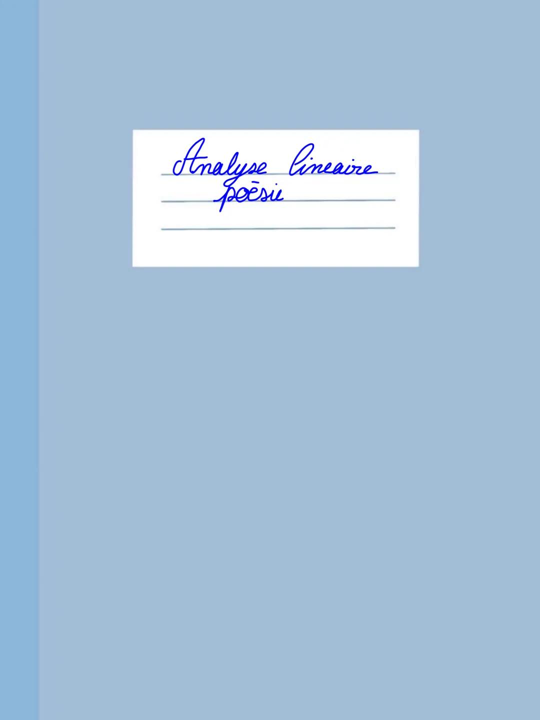 # Analyse linéaire
# poésie --- OCR Start ---
Les Cahier de Douai, Arthur Rimbaud
Amorce introduction type :
Arthur Rimbaud est un poète eng