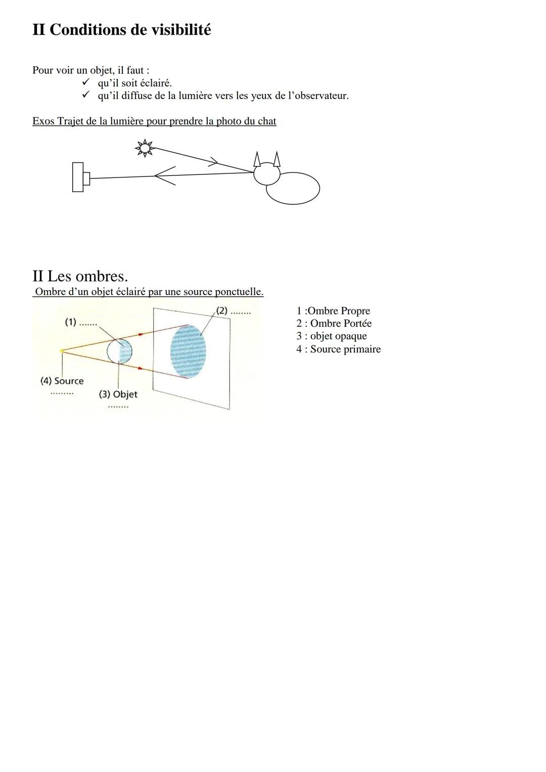 --- OCR Start ---
Les sources de lumière
I Les sources primaires
1/ Exemples et Définition
On peut citer plusieurs exemples de sources prima