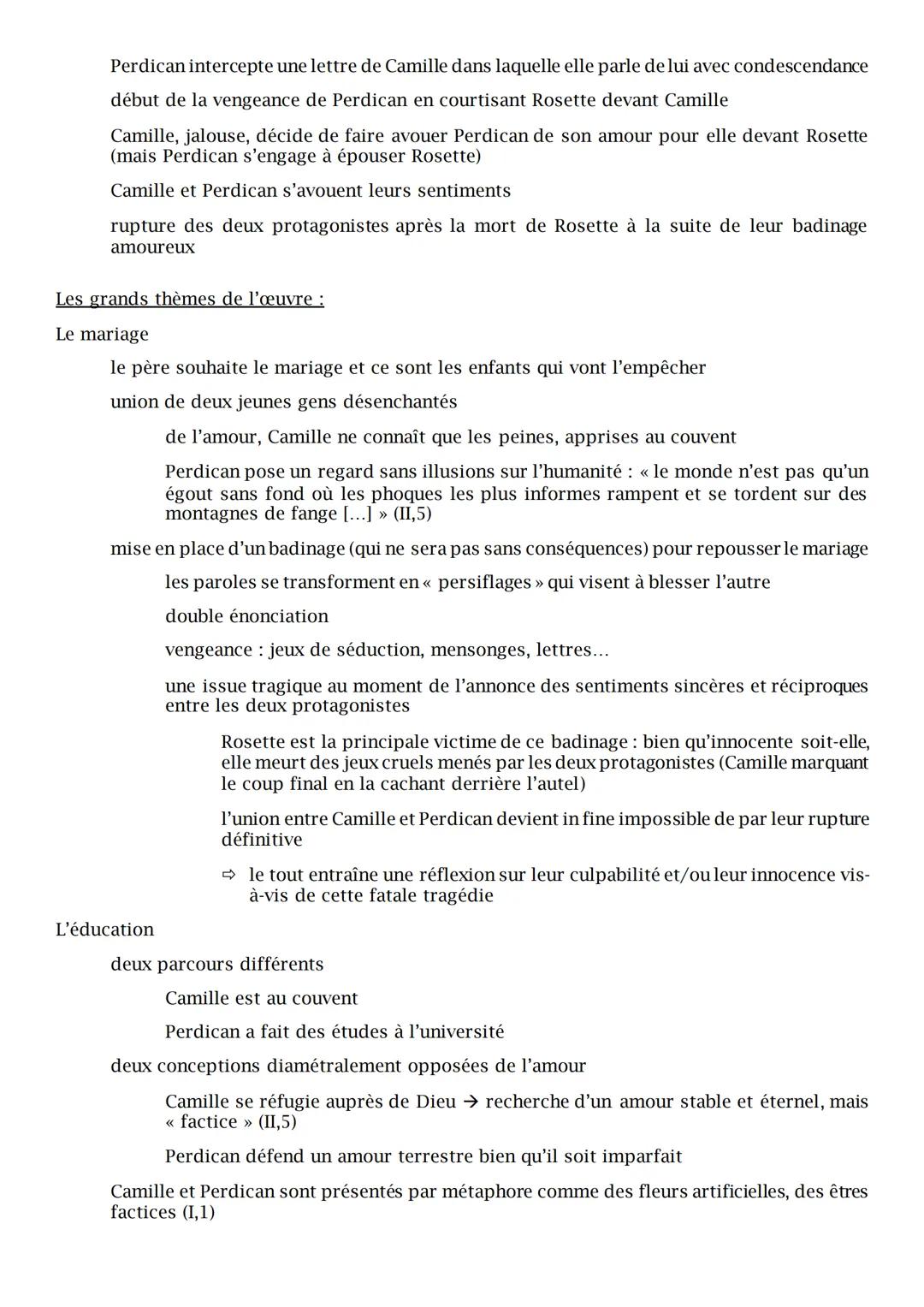 --- OCR Start ---
Objet d'étude: Le théâtre du XVIIe au XXIe siècles.
On ne badine pas avec l'amour, Alfred de Musset, 1834.
Informations su