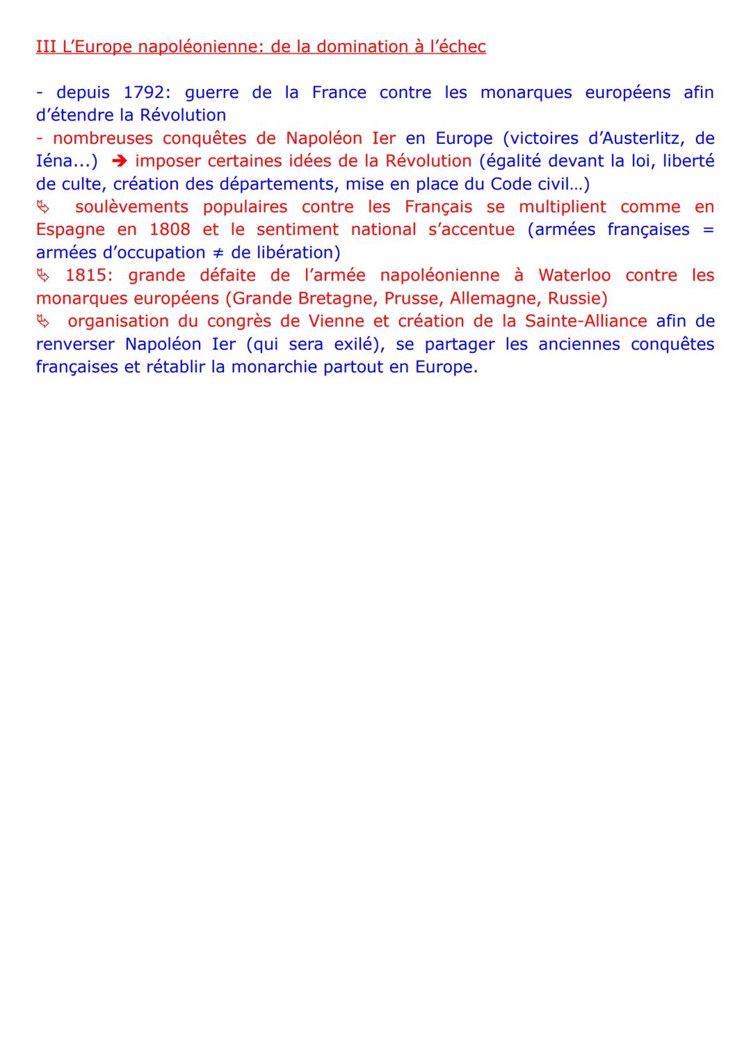 # Histoire
DE LA RÉVOLUTION A L'EMPIRE (1799-1815)
I De Bonaparte à Napoléon Ier
Napoléon Bonaparte est un général ambitieux: il remporte