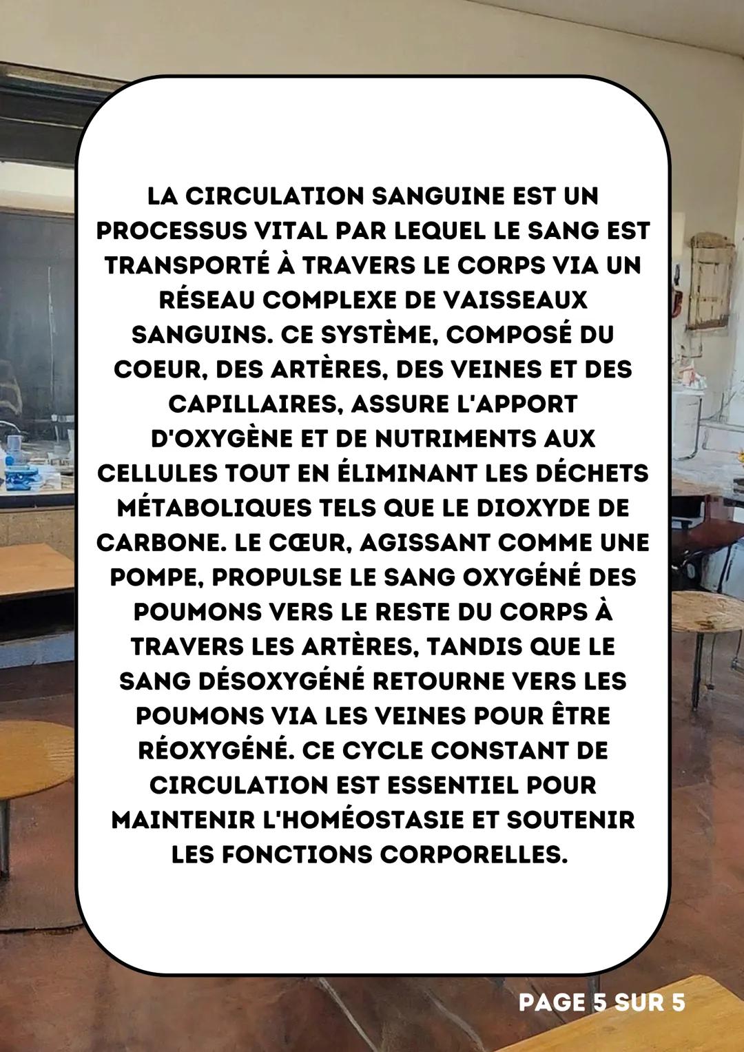 # LE CŒUR
SVT
5EME
PAGE 1 SUR 5 # LÉGENDE
1 : VEINES PULMONAIRES
2 : OREILLETTE GAUCHE
3 : VALVE MITRALE
4 : VENTRICULE GAUCHE
5 : VALVU