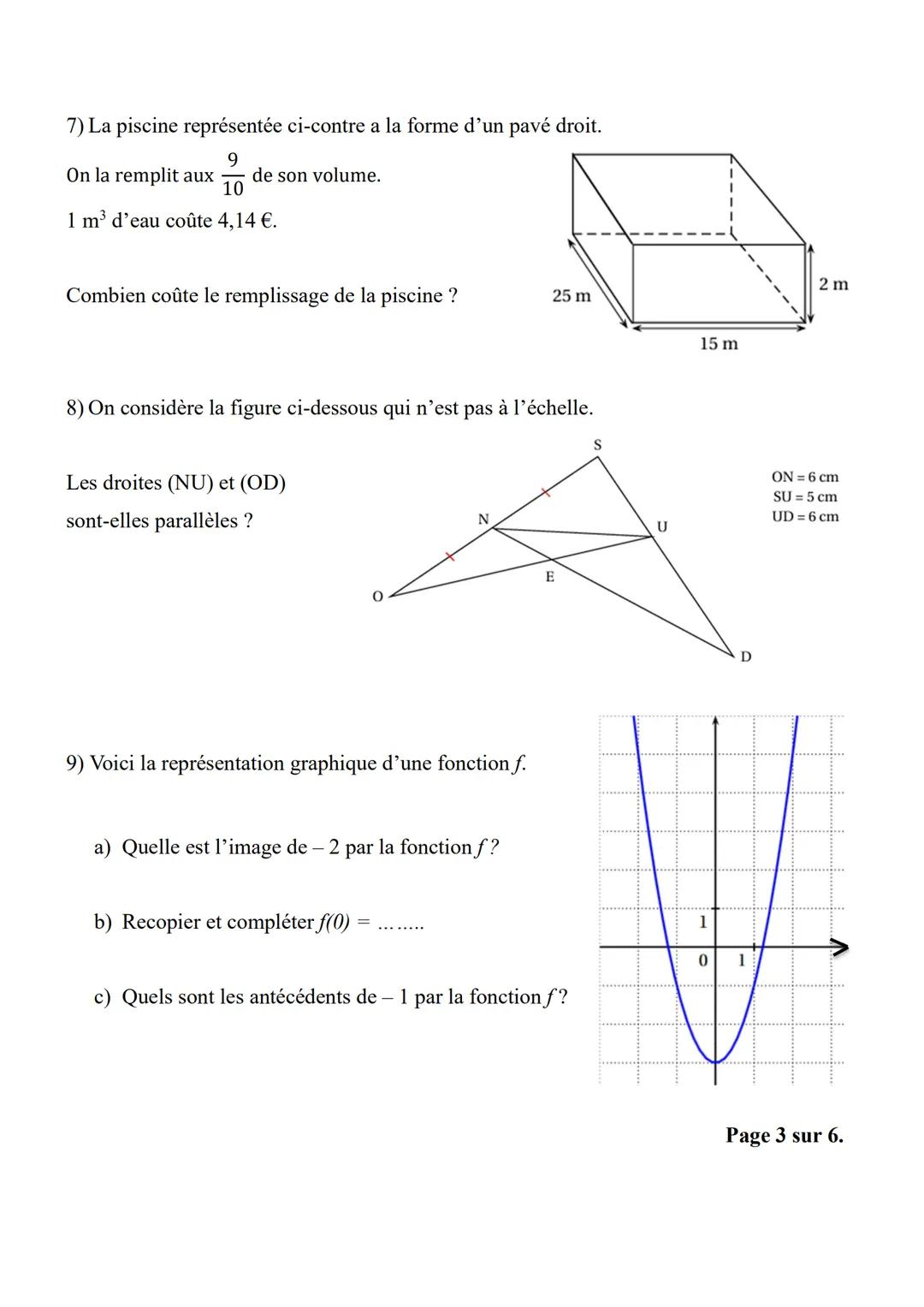 --- OCR Start ---
Collège du Penker
Diplôme National du Brevet.
Examen Blanc.
Epreuve de :
Mathématiques.
Série Générale.
Durée de l'épreuve